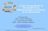 #Aprender3C - E-LIS el repositorio temático de Bibliotecología y Ciencia de la Información