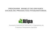 Manejo de Envases de Pesticidas. Francisca Gebauer, Ing. Agrónomo,  AFIPA.