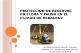 Proteccion de reservas en flora y fauna en el estado de Veracruz.