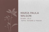 María paula wilson teclado