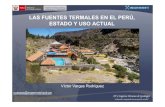 Las fuentes termales en el Perú, estado y uso actual