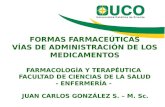FORMAS FARMACÉUTICAS - VIAS DE ADMINISTRACIÓN vr redes