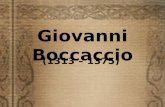 Giovanni Boccaccio Ppt