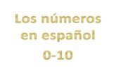 Números en español 0 - 10