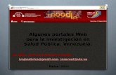 Algunos portales Web para la investigación en Salud Pública. Venezuela.