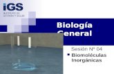 BiologíA General 2008   SesióN 04   BiomoléCulas InorgáNicas