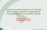 Protocolo de actuación ante el ébola.