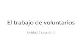 Vocab leccion 1   voluntarios