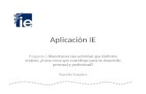 IE Application - Question I