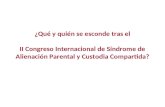 ¿Qué y quién se esconde tras el II Congreso Internacional de Síndrome de Alienación Parental y Custodia Compartida