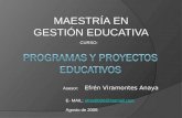 Programas Y Proyectos Educativos