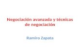 Negociación avanzada y técnicas de negociación Ramiro Zapata