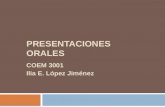 COEM 3001 Presentaciones orales