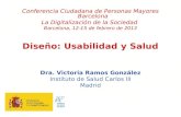 Sessió 6 - DISSENY, USALIBITAT I SALUT: Intervenció a càrrec de Victoria Ramos