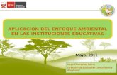 Aplicación del enfoque ambiental en las instituciones educativas