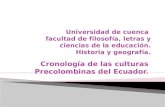 Cronologia de las Culturas Precolombinas del Ecuador