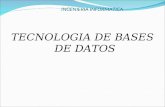 Tecnologia Base Datos - Introduccion