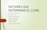 Factores que determinan el clima