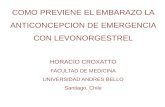 Evidencia Actual de Métodos Anticonceptivos de Emergencia un Análisis Regional. Dr. Horacio Croxato, ICMER/Chile.