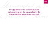 Programas de orientación educativa en la igualdad y la diversidad efectivo-sexual
