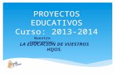Proyectos educativos 2013 2014