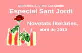 Especial Sant Jordi, novetats literàries