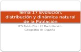 Tema 17 evolución, distribución y dinámica natural