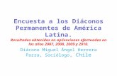 Resultados encuesta diáconos en américa latina 2007 2010