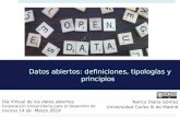 Datos abiertos: definiciones, tipología y principios