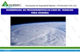 Recomendaciones ASEHPROC, de procedimientos en caso de  huracan para vivienda