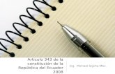 Sistema educativo ecuatoriano art 343 de la constitución