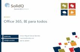 Office 365 BI para todos | SolidQ Summit 2013
