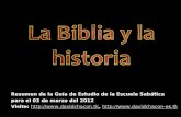 La biblia y la historia