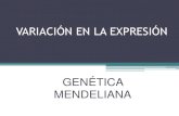 Variacion en la expresion (Genetica Medica)