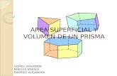 area y volumen de un prisma