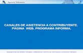 Presentación País España – Canales de Asistencia a Contribuyente Página web Programa Informa