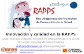 Innovación y calidad  en la RAPPS (Red Aragonesa de Proyectos de Promoción de la Salud)rapps