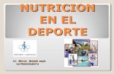 Nutricion en el deporte. Lic. Marcia Guzmán. NUTRICIONISTA. Cochabamba-Bolivia