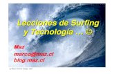Lecciones de Surfing y Tecnologia
