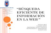Investigación TIC "Busqueda eficiente de Información en la WEB"