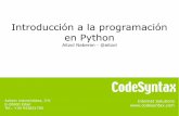 Introducción a la programación en Python (día 2)