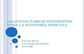 Algunas Tareas Pendientes Para La EconomíA Peruana