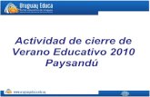 Actividad de cierre de Verano Educativo 2010 Paysandú