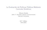 "La evaluacion de politicas publicas mediante controles sinteticos" Prof. Alberto Abadie