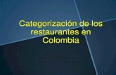 Categorización de los restaurantes en colombia