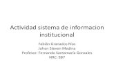 Actividad sistema de informacion institucional umd