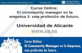 Curso online el community manager en la empresa #cmua