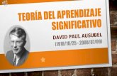 DAVID PAUL AUSUBEL Teoría del aprendizaje significativo