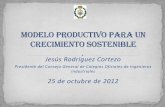 Jesús Rodríguez Cortezo. El modelo productivo que soporta el crecimiento económico sostenible