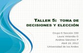 Taller 5 PRESENTACION: TOMA DE DECISIONES